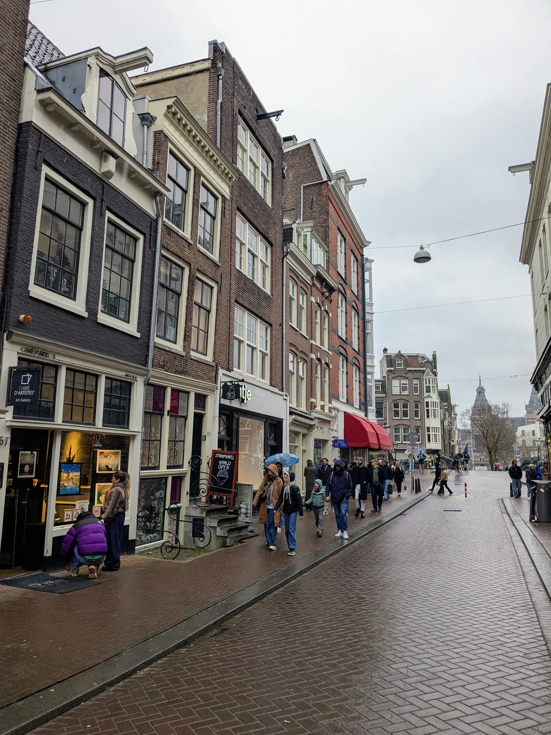A rainy Amsterdam street near the museum quarter