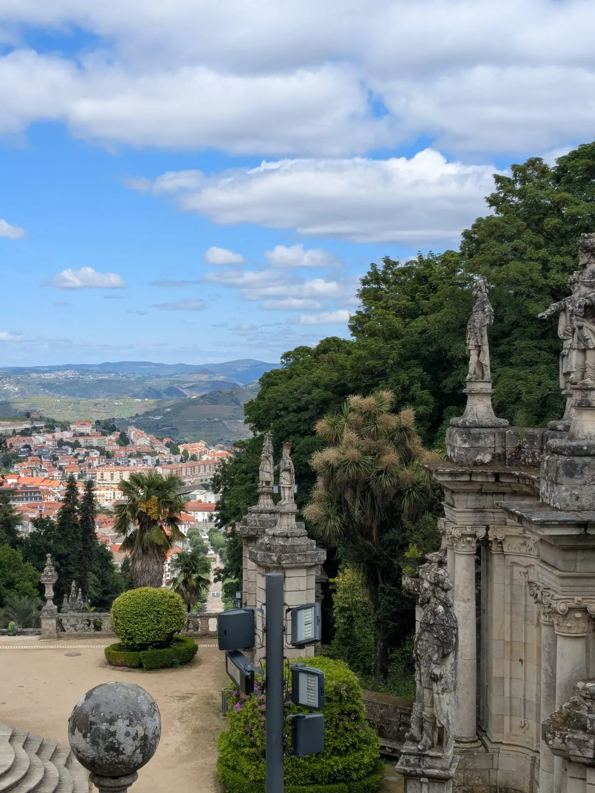 A viewpoint from the Sanctuary of Nossa Senhora dos Remedios over Lamego and the hills beyond