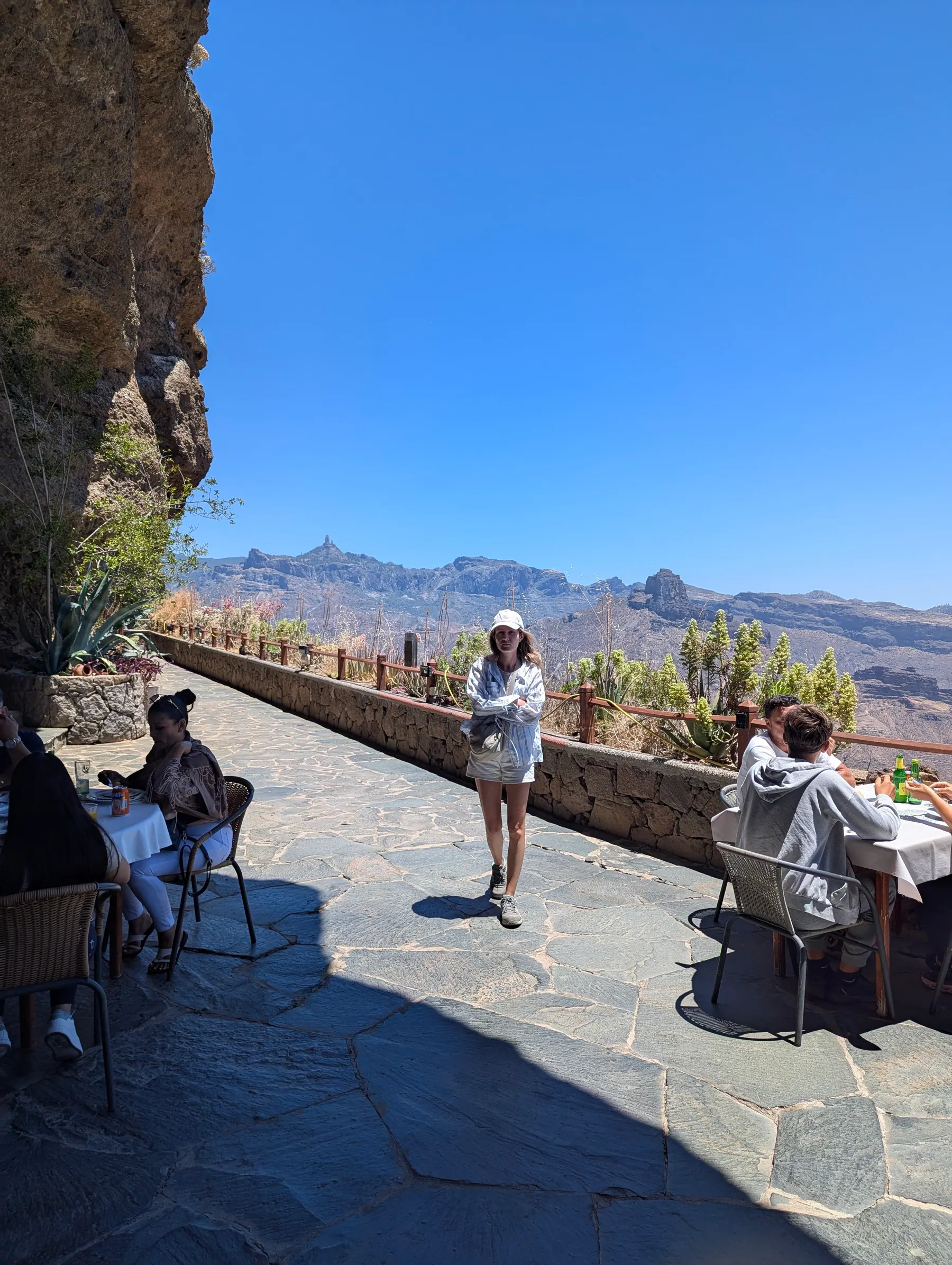 Mountains viewed from the restaurant terrace in Artenara