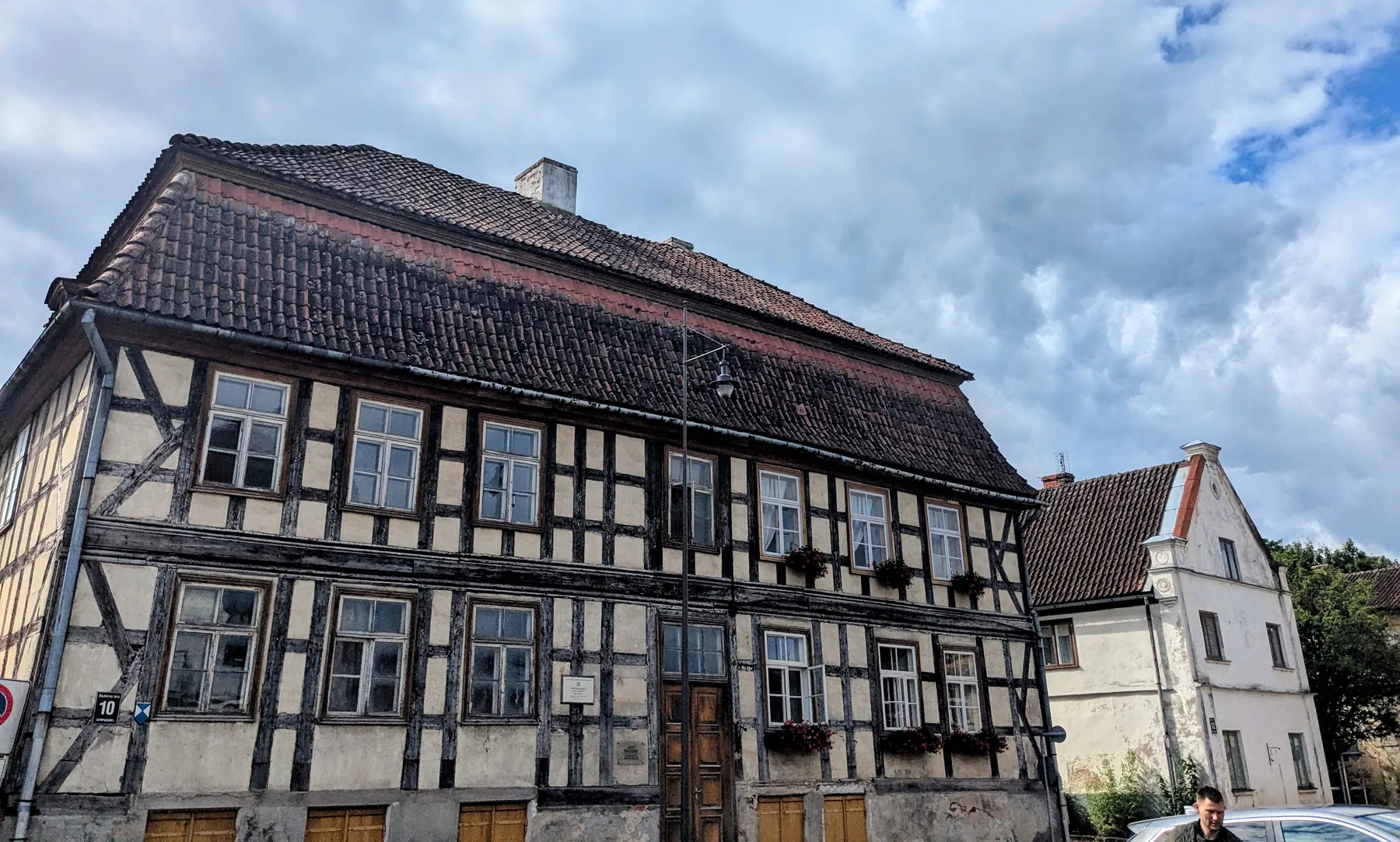 Half-timbered historic house in Kuldīga old town