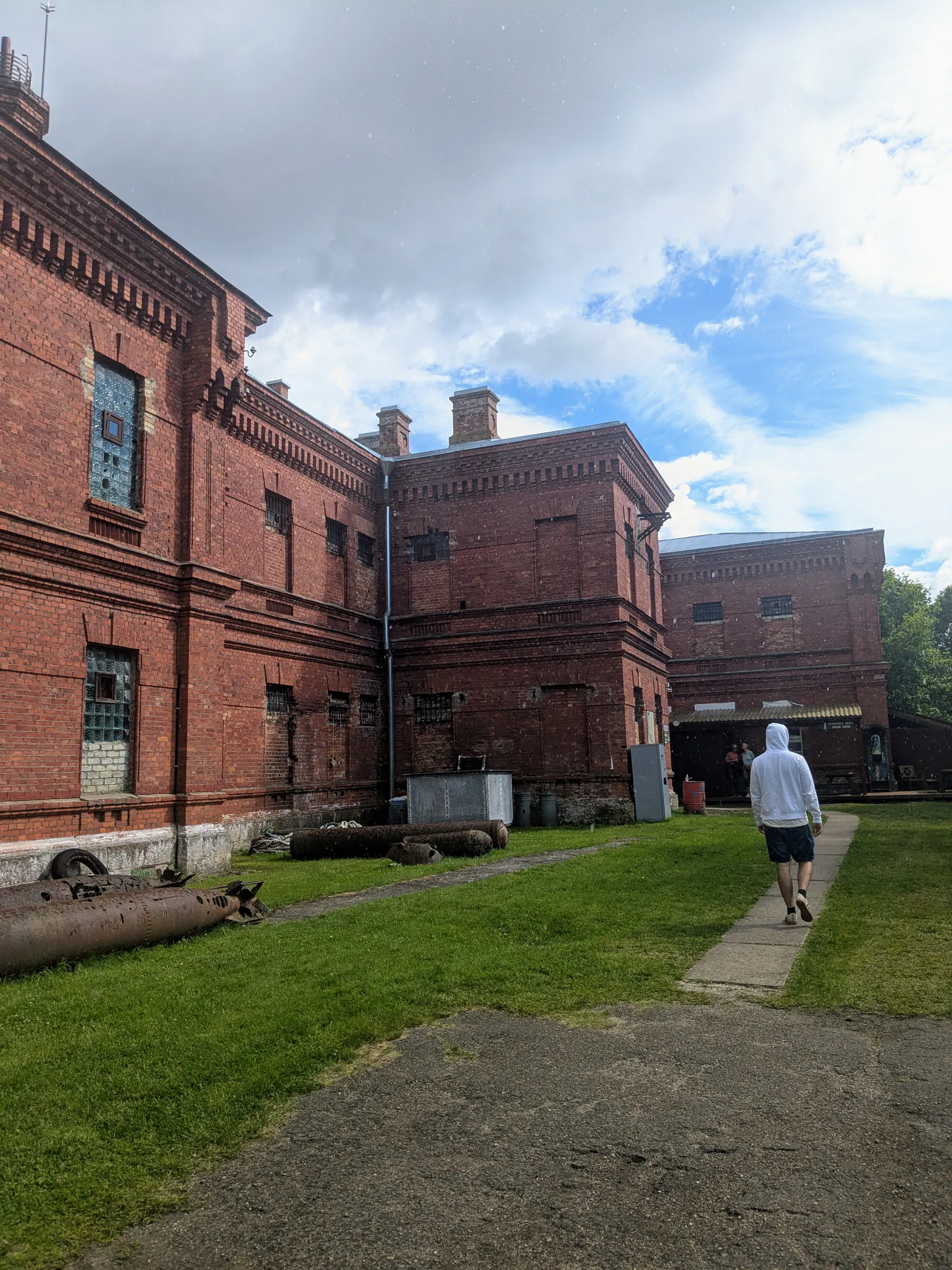 The red-brick exterior of Karosta Prison