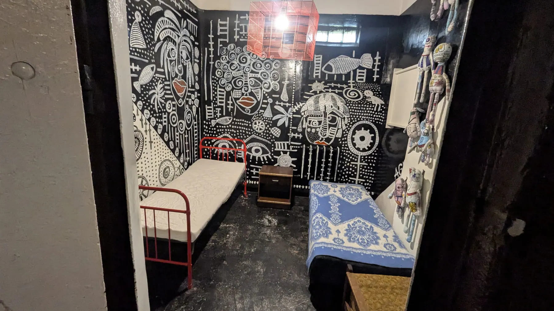 A decorated cell inside Karosta Prison