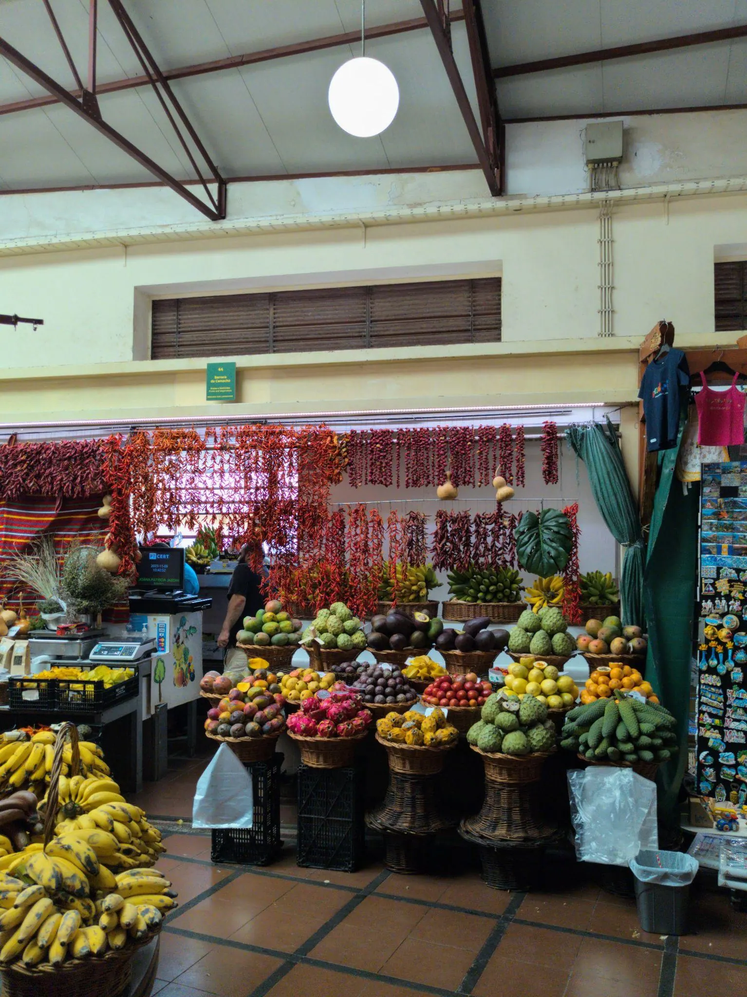 Colourful fruit stalls at Mercado dos Lavradores in Funchal