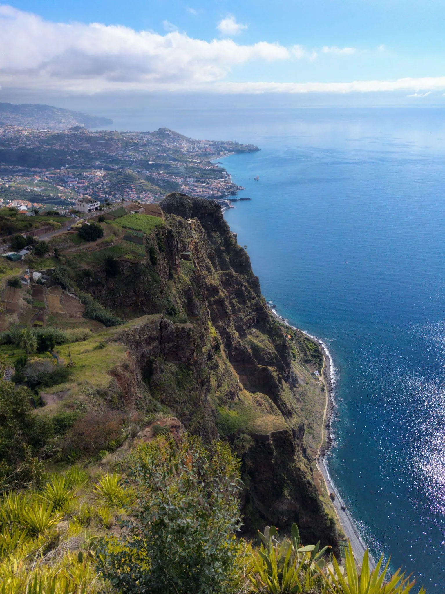 Cliffs and coastline seen from Cabo Girão in Madeira