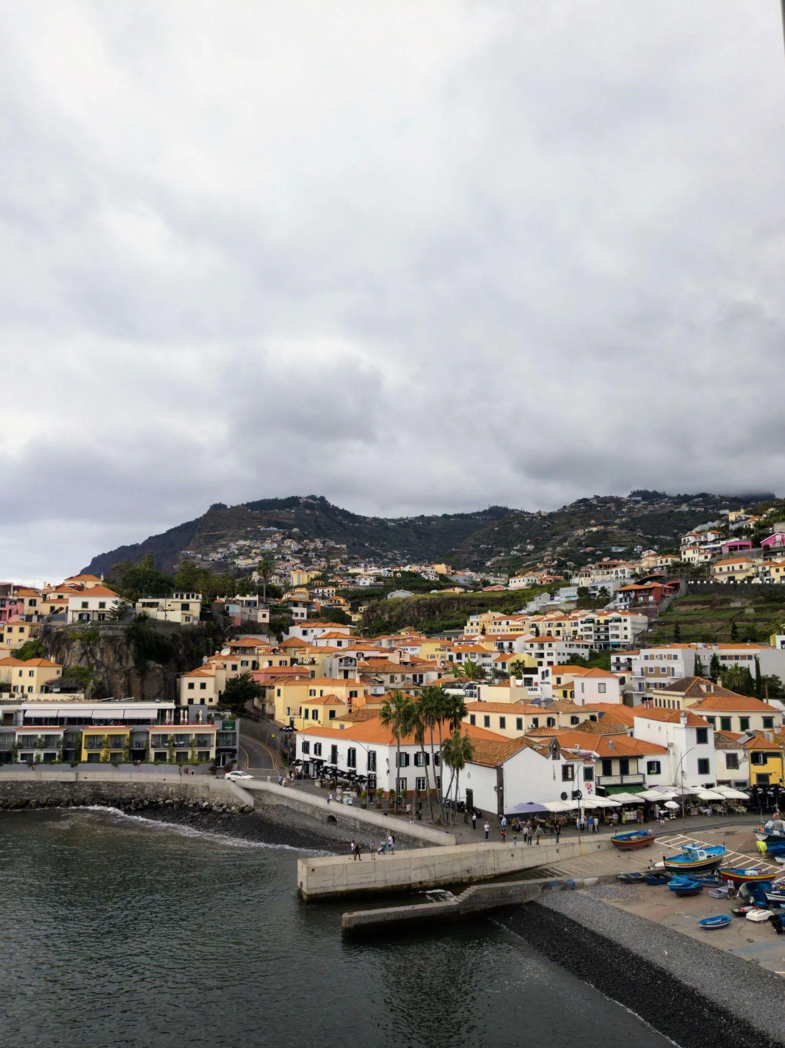 Câmara de Lobos village and hills in Madeira