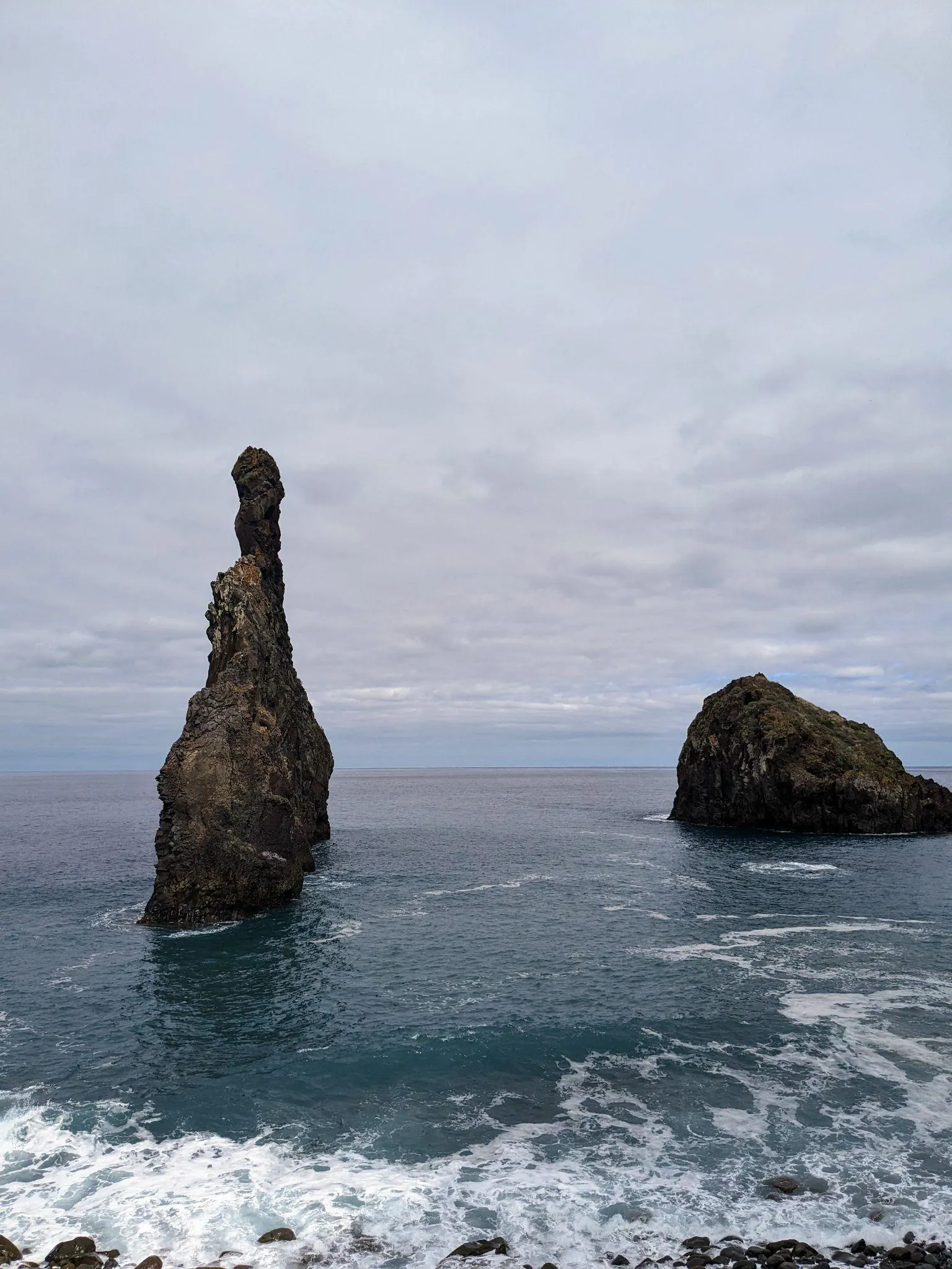 Sea stacks off the coast near Ribeira da Janela in Madeira