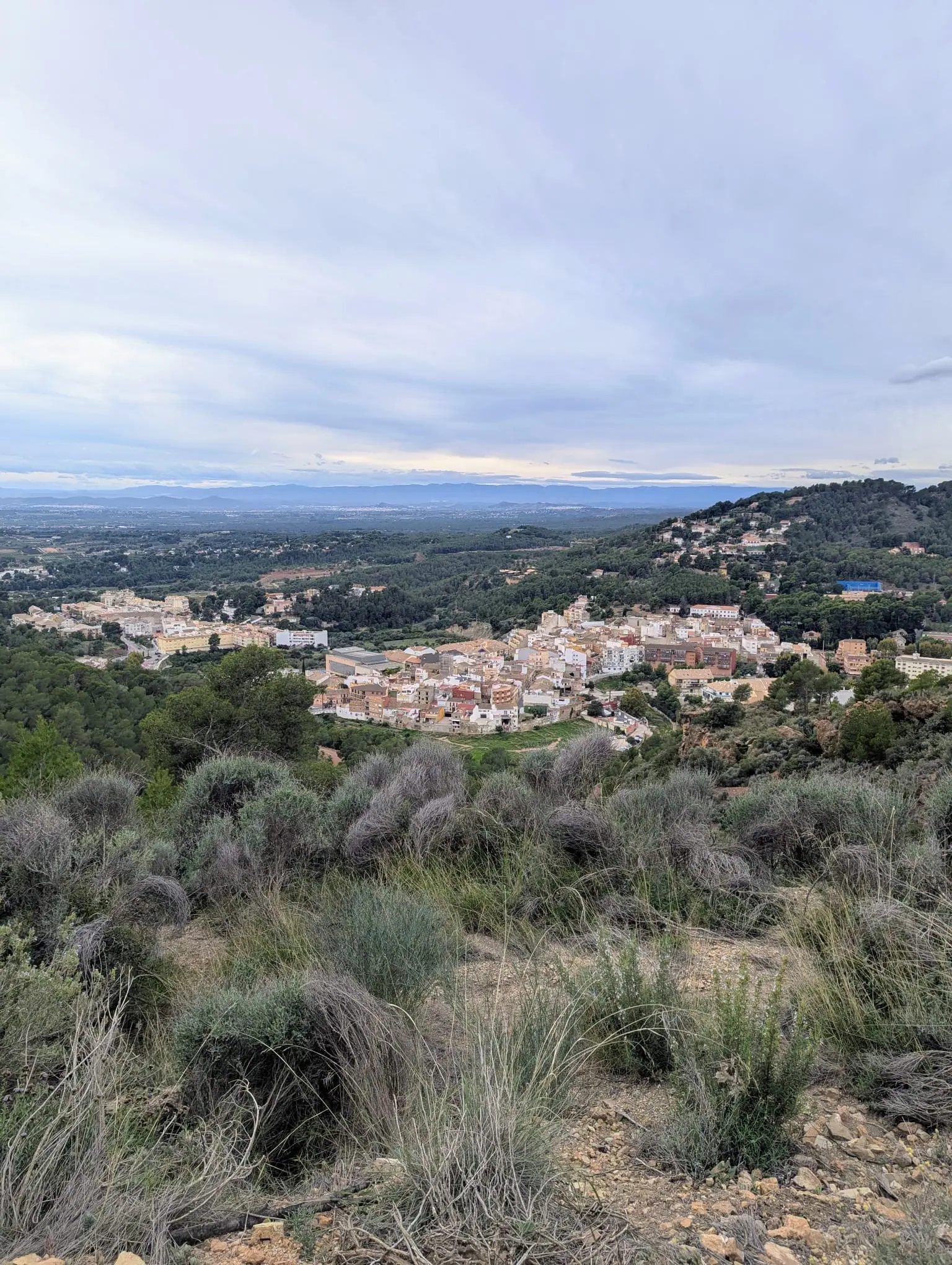 Náquera and the Valencian plain viewed from La Creueta