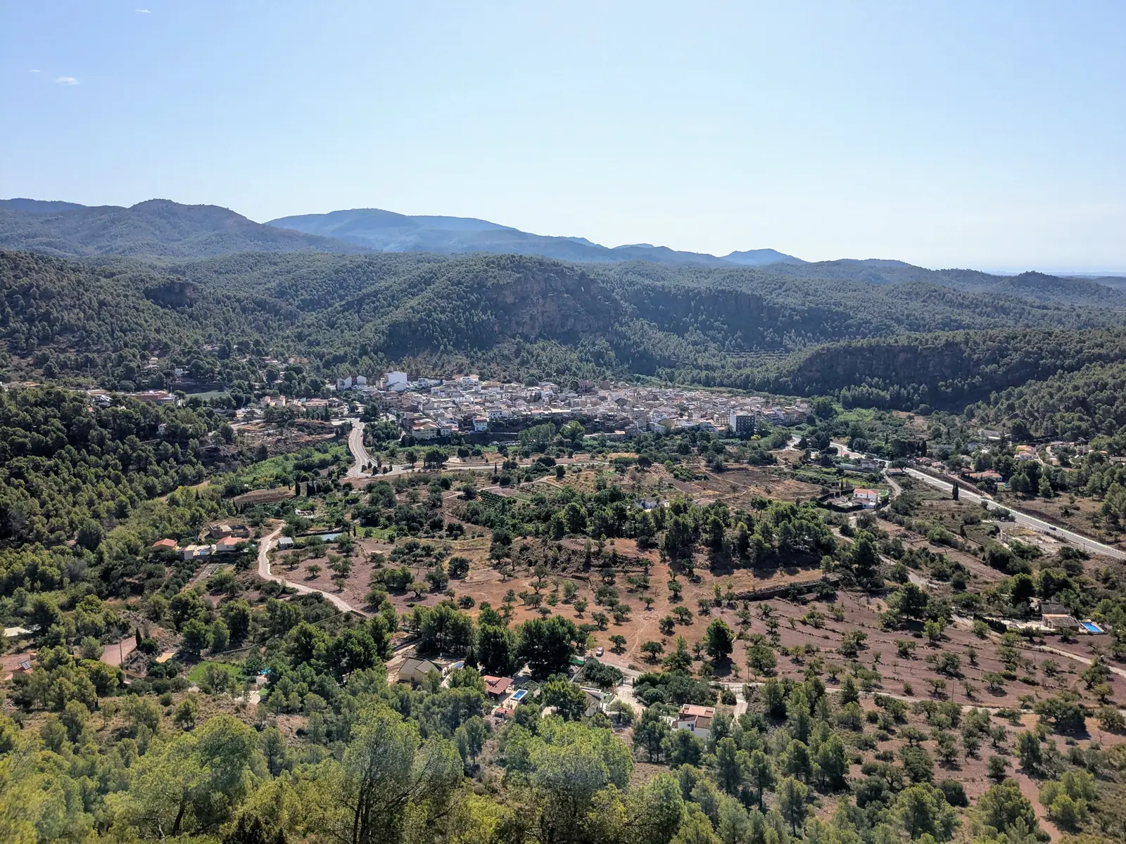 Olocau and the Calderona hills viewed from Puntal dels Llops