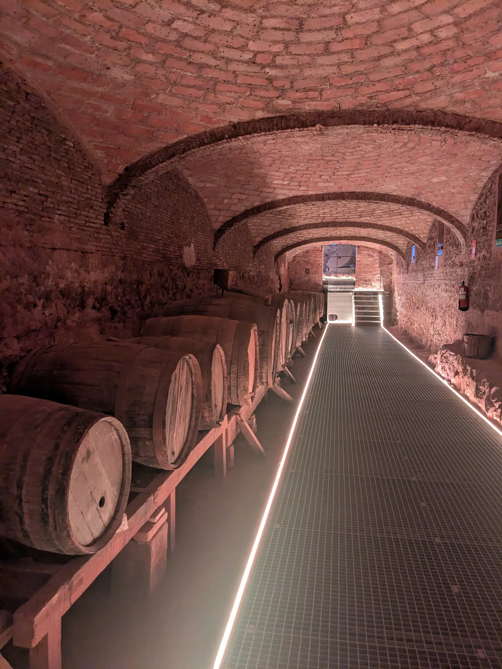 Barrel-lined cellar inside the Casa de la Senyoria museum in Olocau